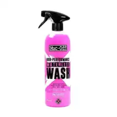 Muc-Off Waterless Wash har en avansert formel som er sv&aelig;rt enkel i bruk. Spray p&aring;, la virke litt og t&oslash;rk av med en ren mikrofiberklut - HELT UTEN VANN<br />
 
