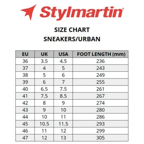 Stylmartin Urban Size-guide